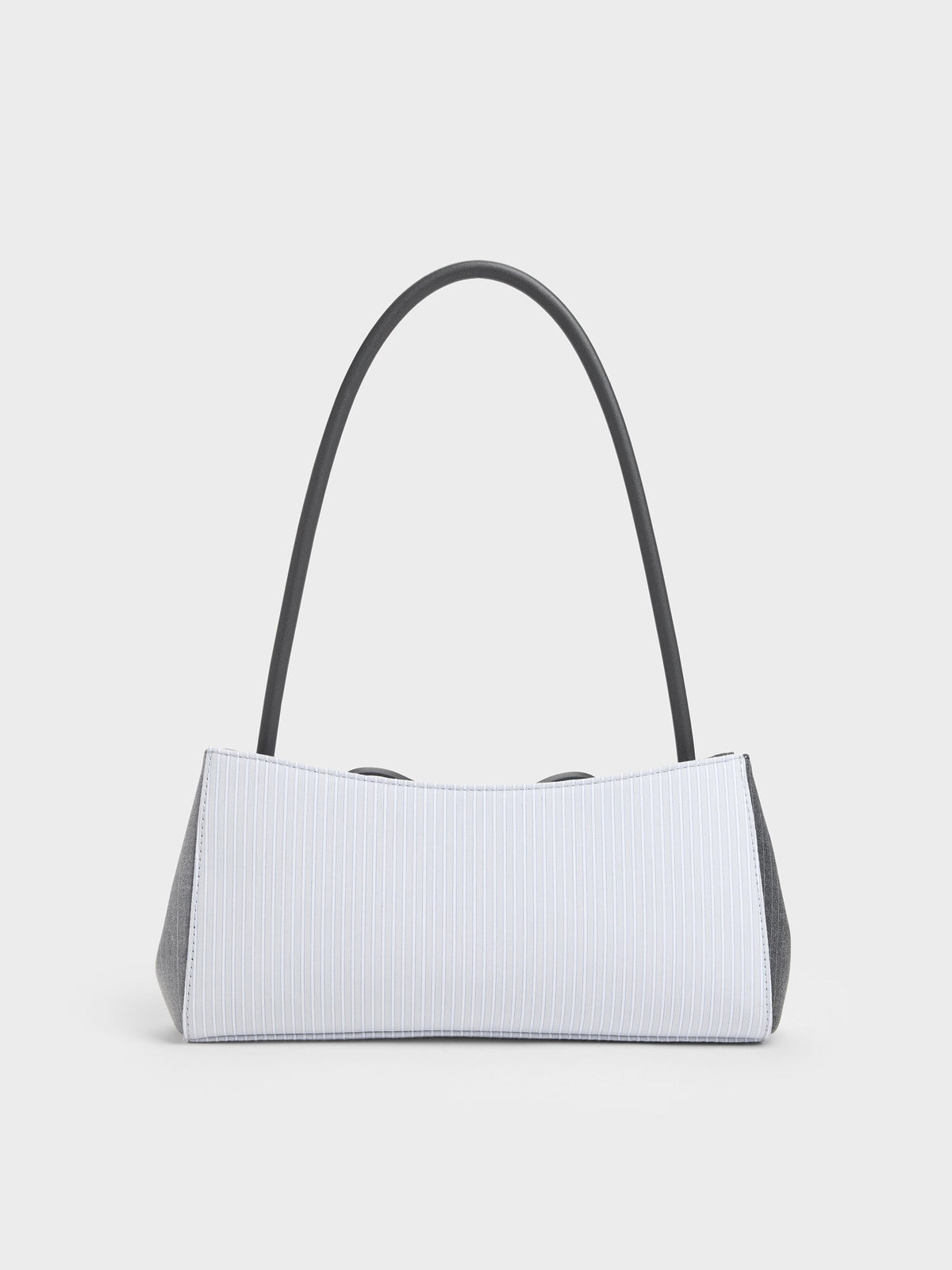 CHARLES & KEITH Best Price | Hazel Striped Bow Panelled Shoulder Bag - Grey