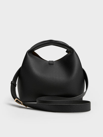 CHARLES & KEITH Everyday | Chance Turn-Lock Bucket Bag - Black