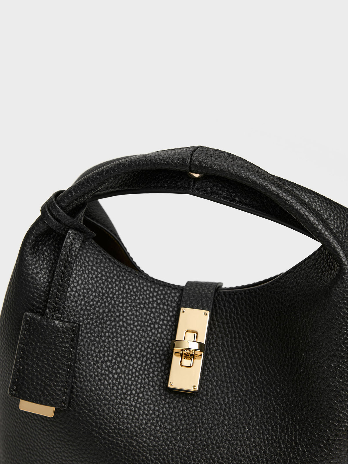CHARLES & KEITH Everyday | Chance Turn-Lock Bucket Bag - Black