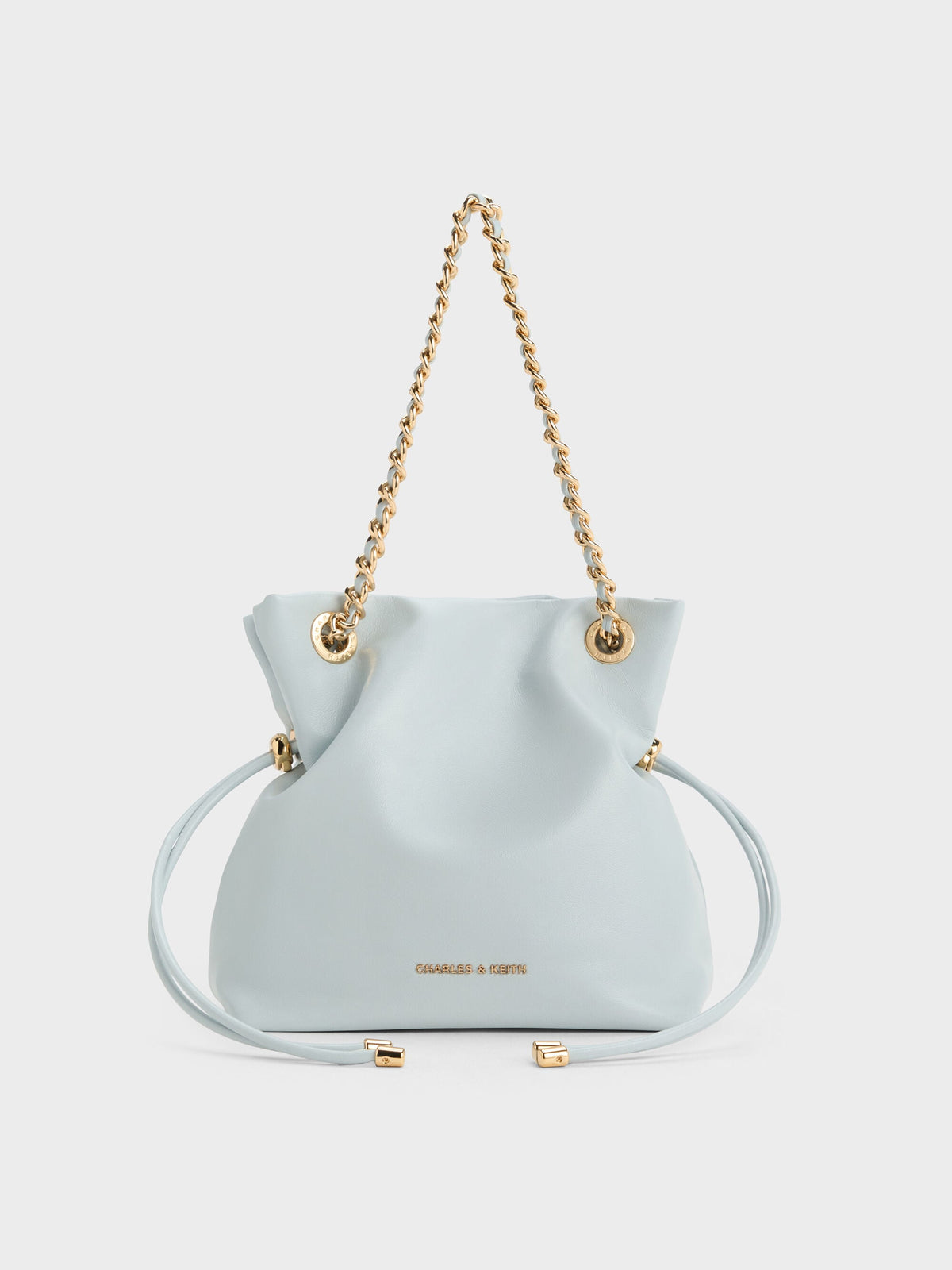 CHARLES & KEITH Deals | Arya Braided-Chain Crossbody Bag - Sea Salt Blue