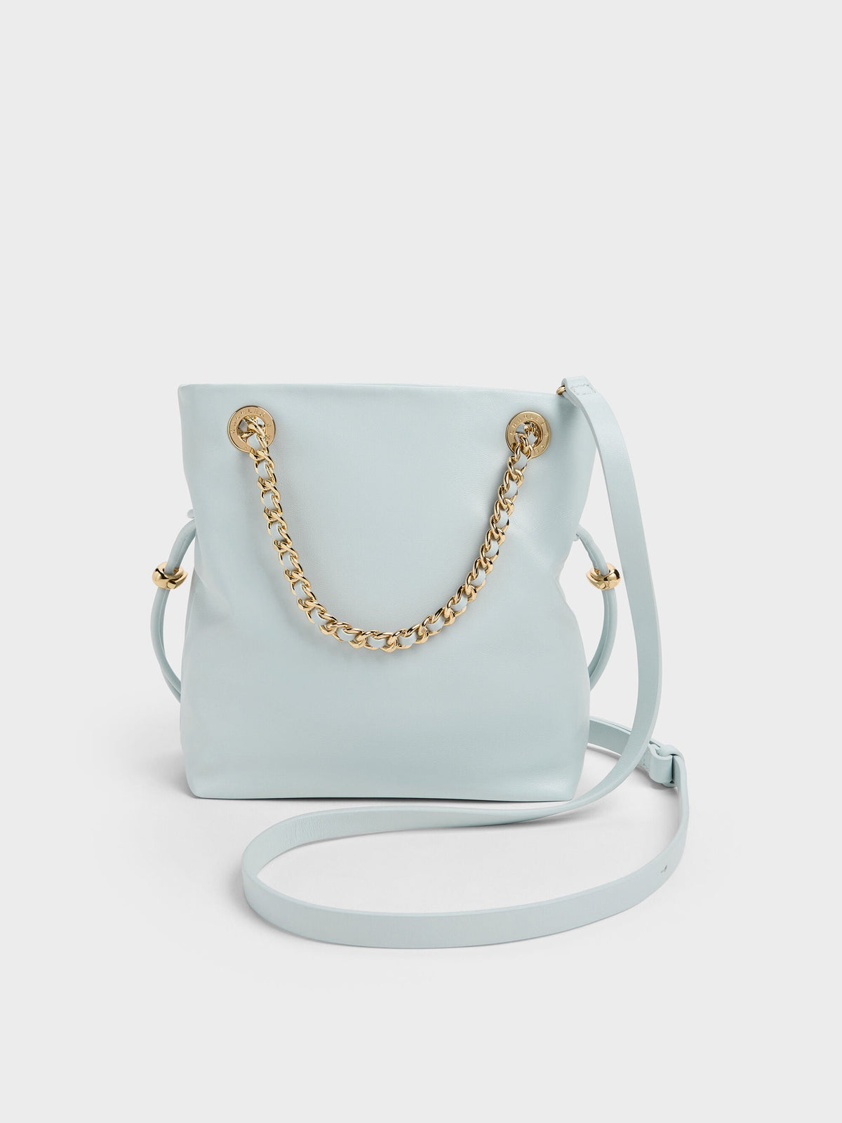 CHARLES & KEITH Deals | Arya Braided-Chain Crossbody Bag - Sea Salt Blue