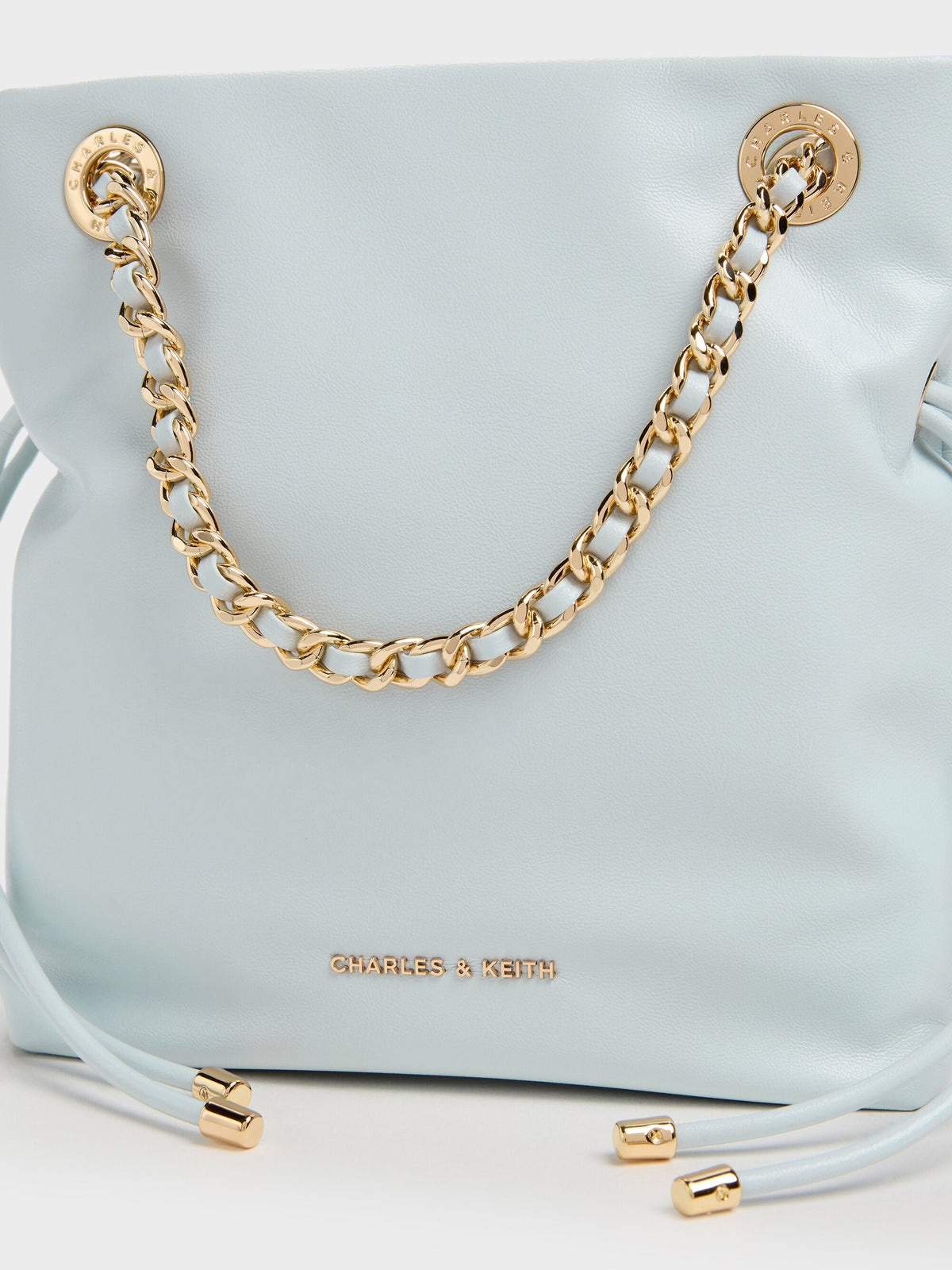 CHARLES & KEITH Deals | Arya Braided-Chain Crossbody Bag - Sea Salt Blue
