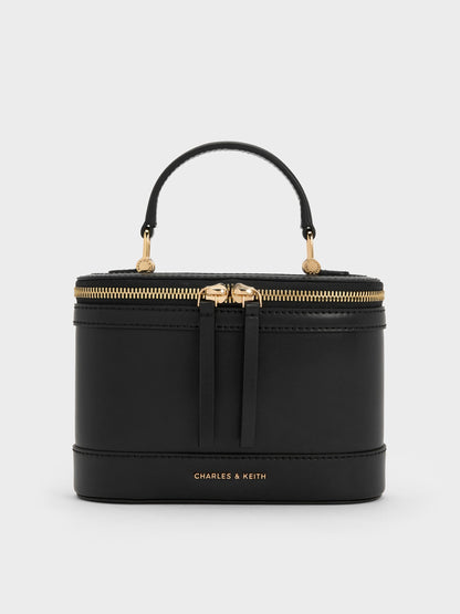 CHARLES & KEITH Discount | Enola Top Handle Vanity Bag - Black