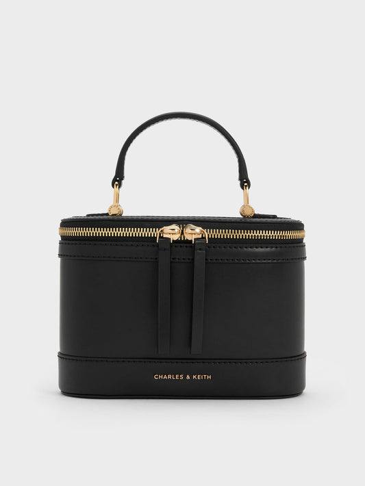 CHARLES & KEITH Discount | Enola Top Handle Vanity Bag - Black