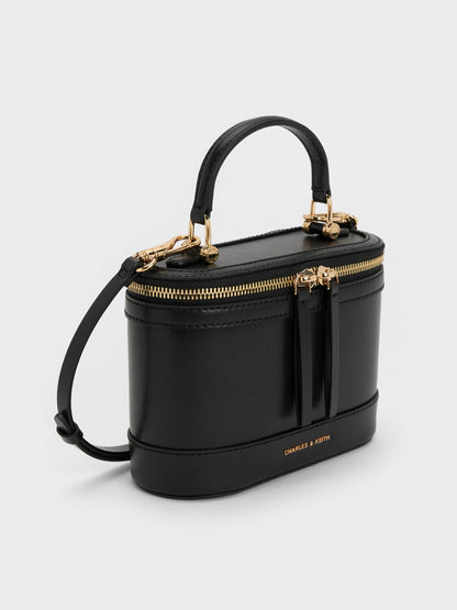 CHARLES & KEITH Discount | Enola Top Handle Vanity Bag - Black