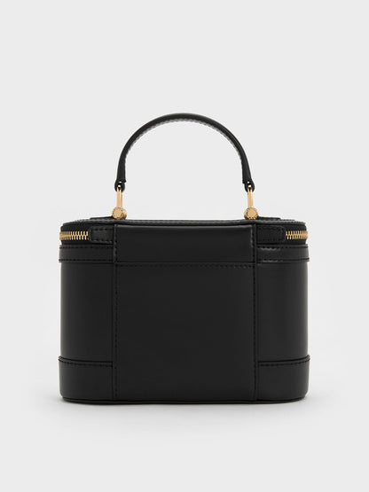 CHARLES & KEITH Discount | Enola Top Handle Vanity Bag - Black