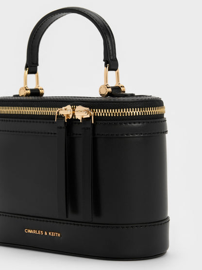 CHARLES & KEITH Discount | Enola Top Handle Vanity Bag - Black