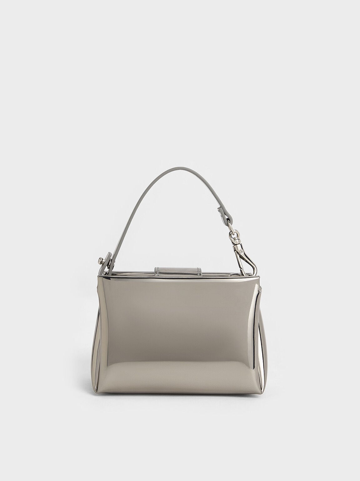 CHARLES & KEITH Essential | Bosie Metallic Micro Bag - Pewter