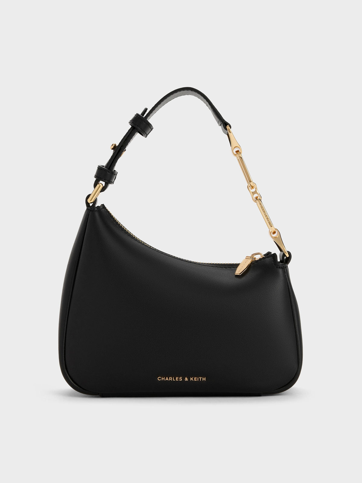 CHARLES & KEITH Essential | Mini Agatha Chain-Strap Shoulder Bag - Black