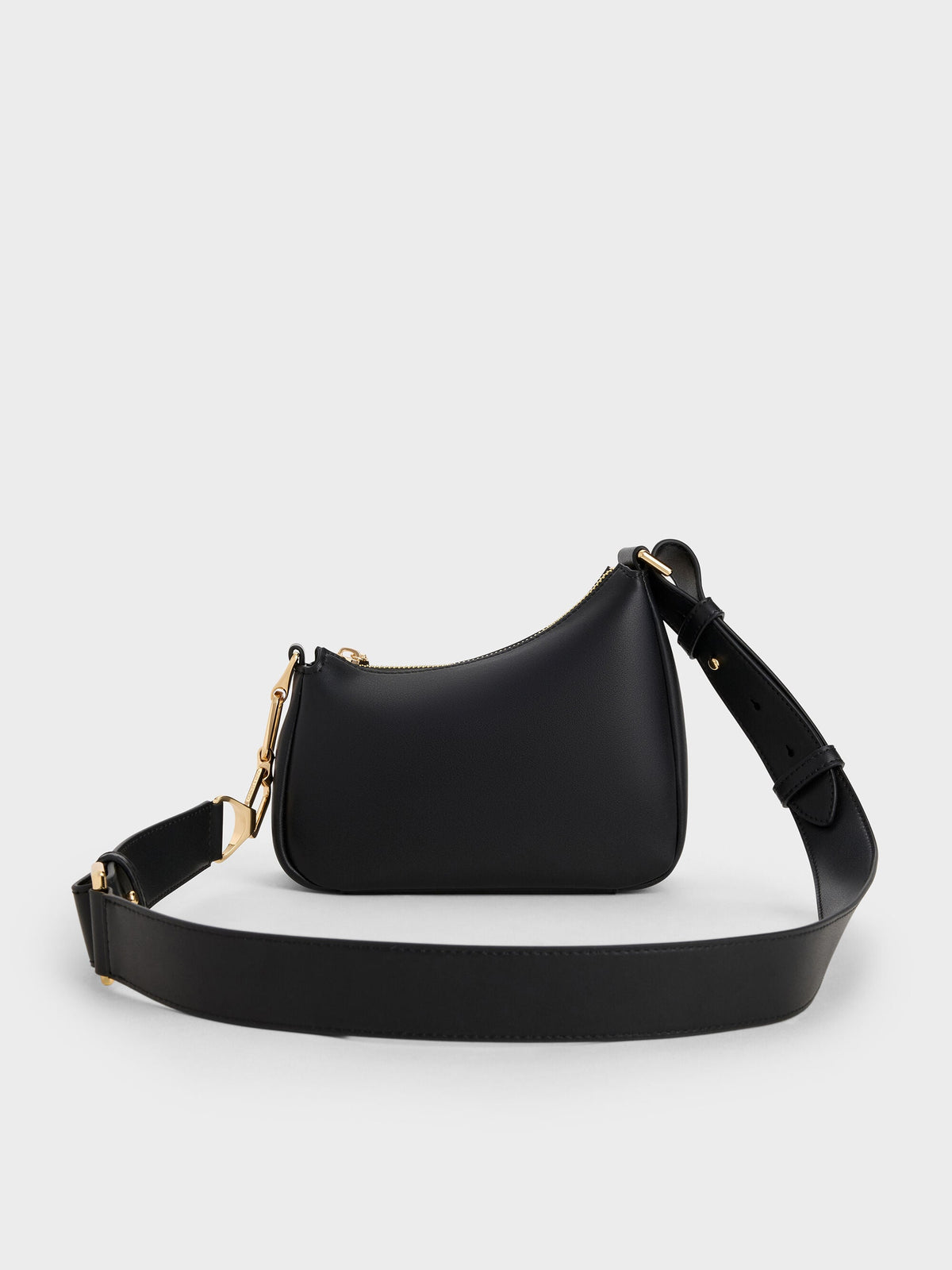 CHARLES & KEITH Essential | Mini Agatha Chain-Strap Shoulder Bag - Black