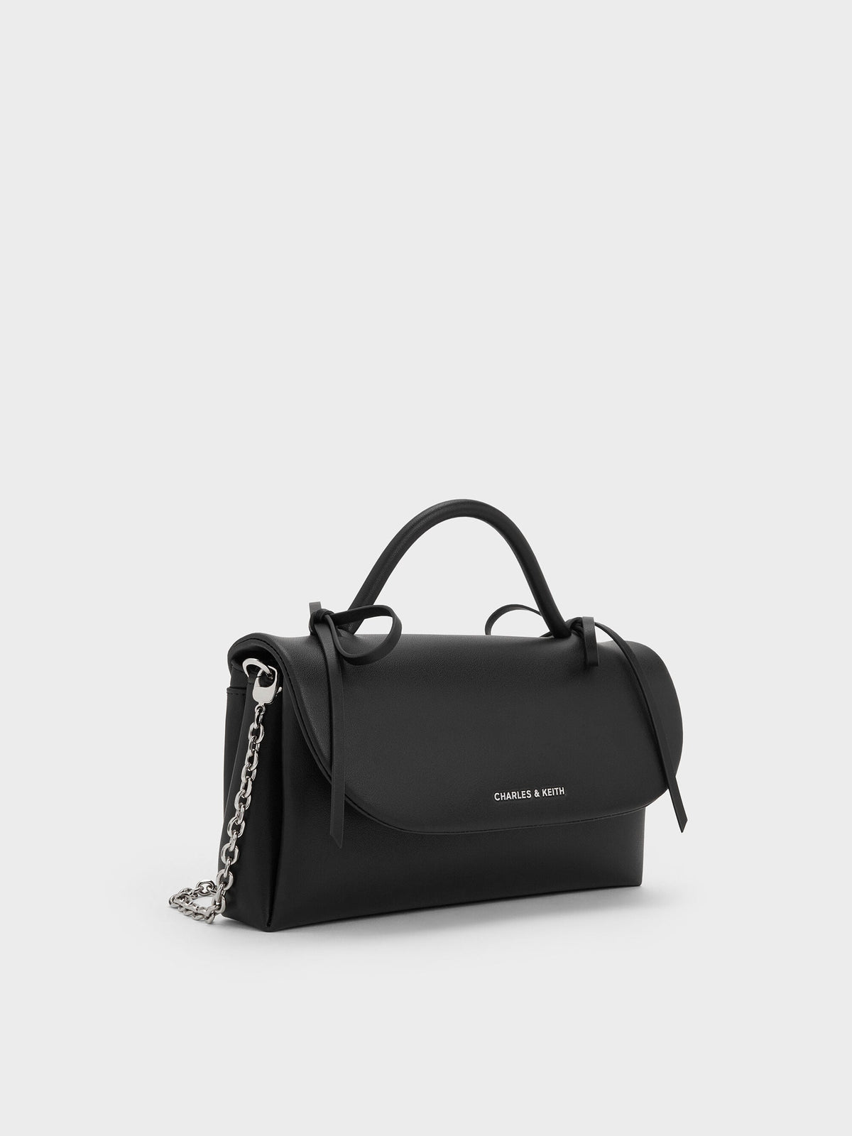 CHARLES & KEITH Featured | Hazel Bow Wallet On Chain - Noir