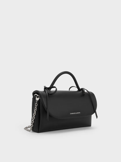 CHARLES & KEITH Featured | Hazel Bow Wallet On Chain - Noir