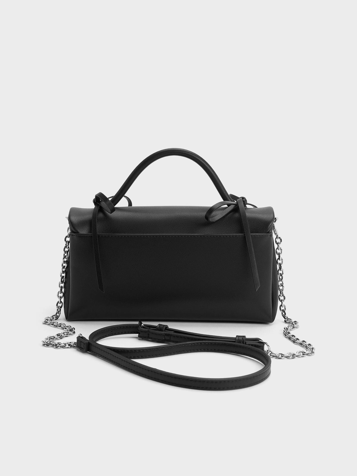 CHARLES & KEITH Featured | Hazel Bow Wallet On Chain - Noir