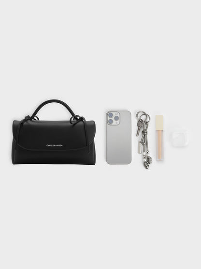 CHARLES & KEITH Featured | Hazel Bow Wallet On Chain - Noir