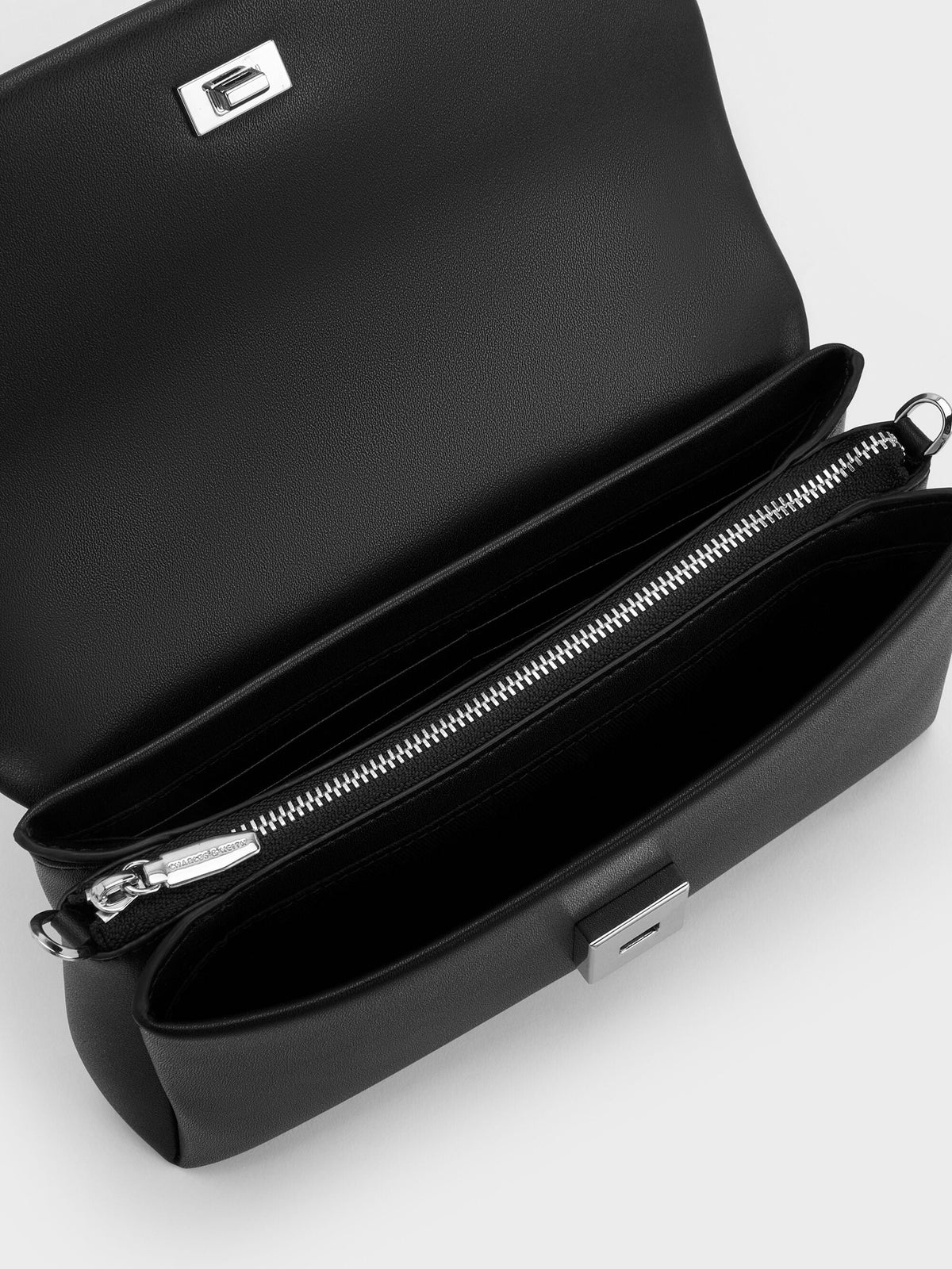 CHARLES & KEITH Featured | Hazel Bow Wallet On Chain - Noir