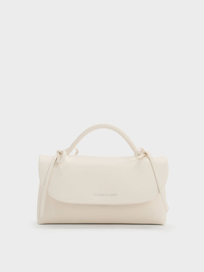 CHARLES & KEITH Smart Buy | Hazel Bow Wallet On Chain - Cream