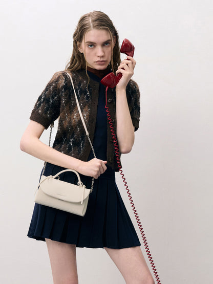 CHARLES & KEITH Smart Buy | Hazel Bow Wallet On Chain - Cream
