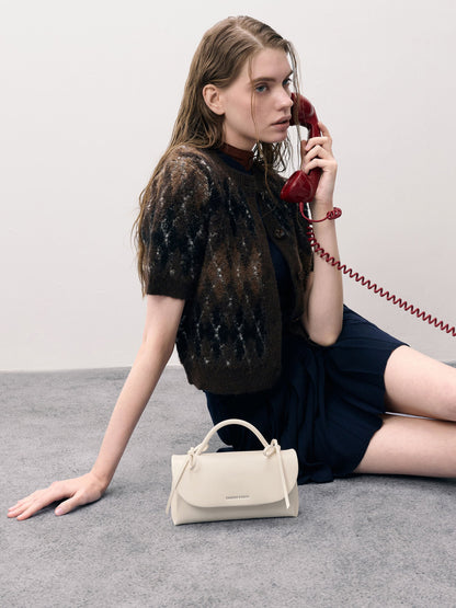 CHARLES & KEITH Smart Buy | Hazel Bow Wallet On Chain - Cream