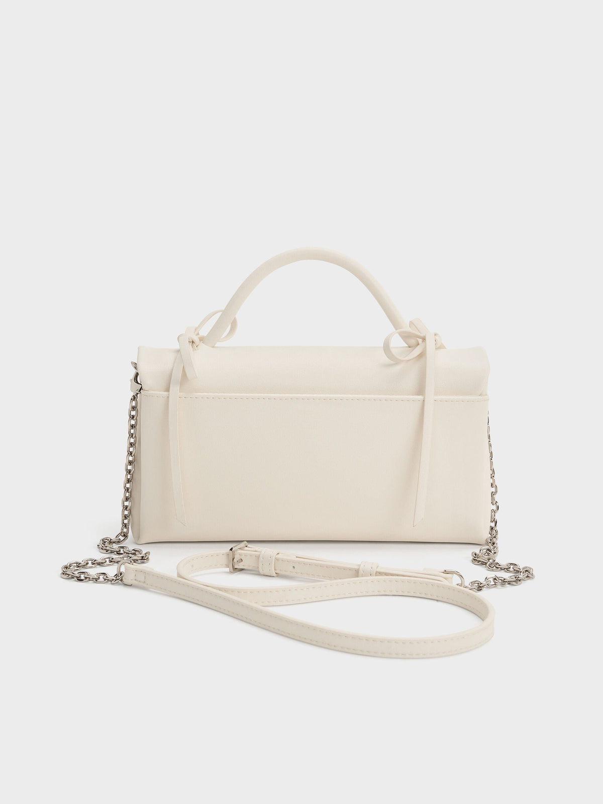 CHARLES & KEITH Smart Buy | Hazel Bow Wallet On Chain - Cream