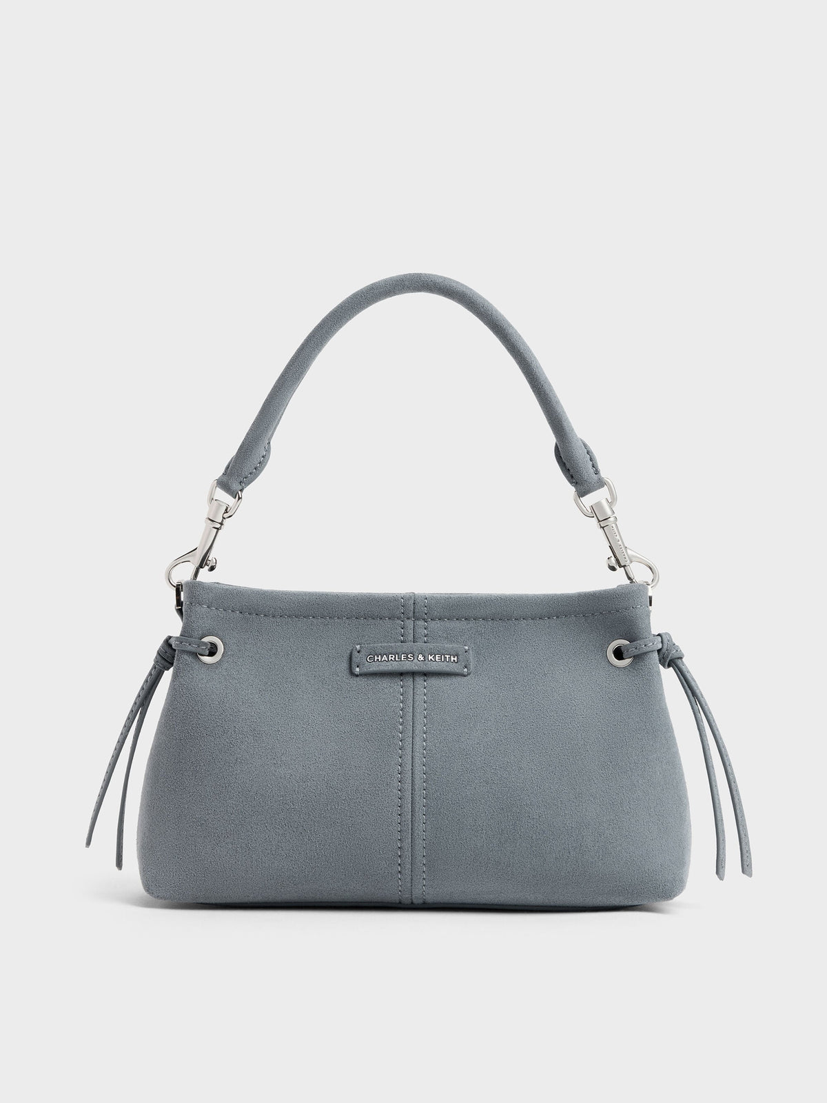 CHARLES & KEITH Best Seller | Noane Top Handle Bag - Smoky Blue