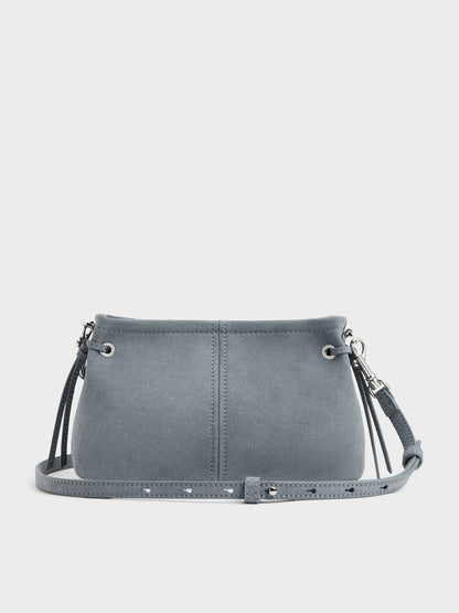 CHARLES & KEITH Best Seller | Noane Top Handle Bag - Smoky Blue