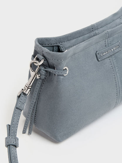 CHARLES & KEITH Best Seller | Noane Top Handle Bag - Smoky Blue
