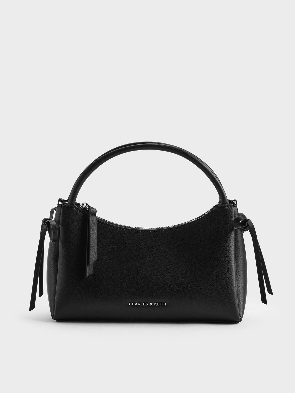 CHARLES & KEITH Top Pick | Hazel Bow Top Handle Bag - Noir