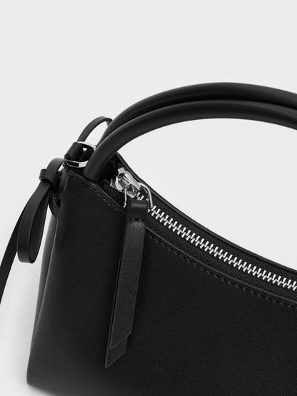 CHARLES & KEITH Top Pick | Hazel Bow Top Handle Bag - Noir