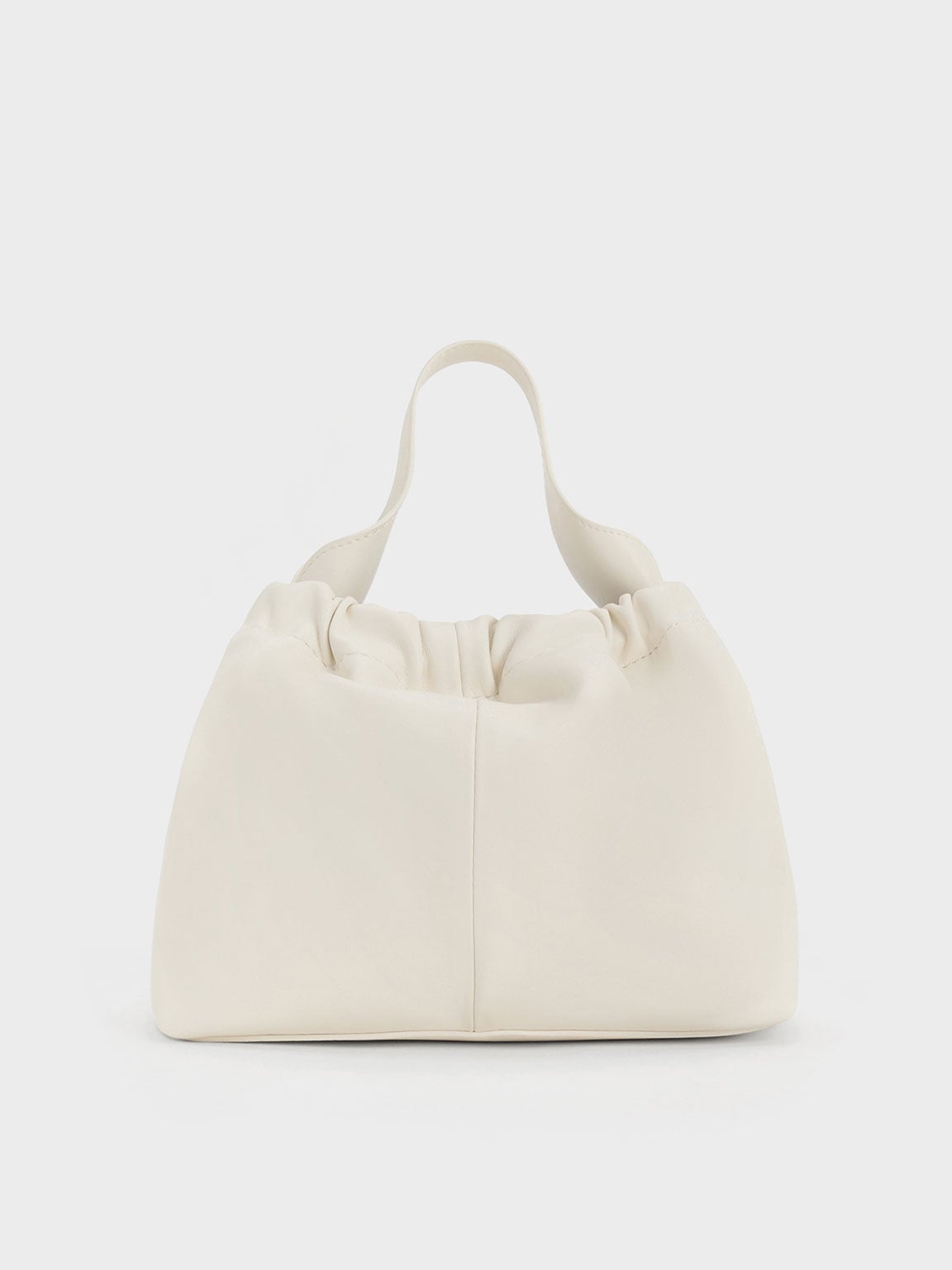 CHARLES & KEITH Quality | Ally Ruched Chain-Handle Bag - Cream