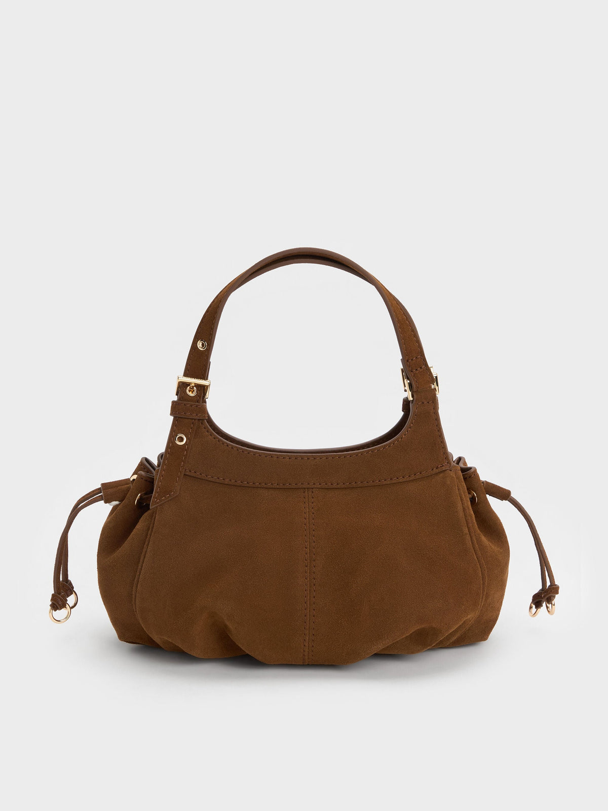 CHARLES & KEITH Great Value | Mini Lillith Drawstring Bucket Bag - Pecan Brown