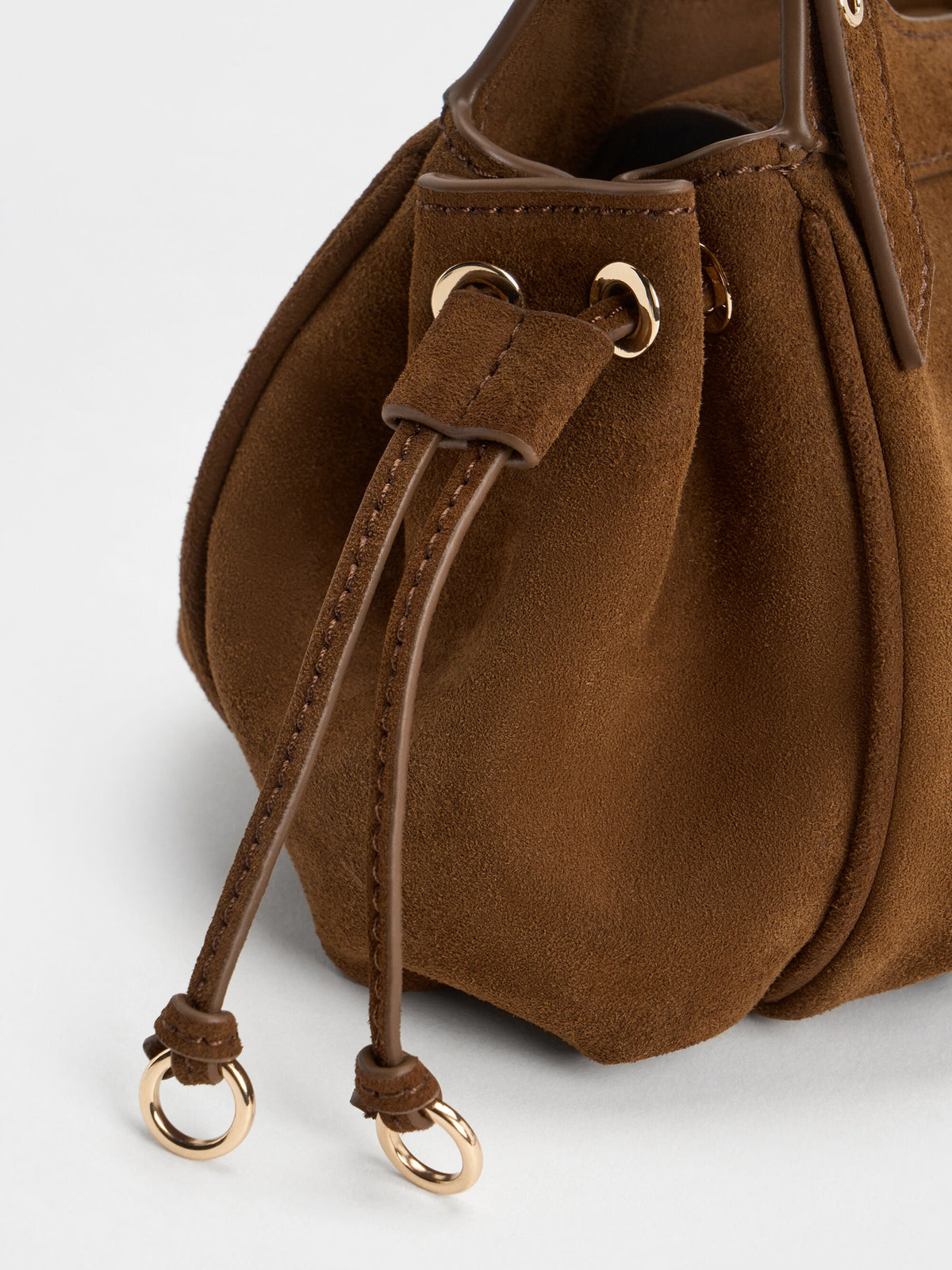 CHARLES & KEITH Great Value | Mini Lillith Drawstring Bucket Bag - Pecan Brown