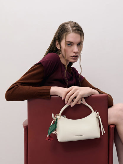 CHARLES & KEITH Sale | Hazel Bow Top Handle Bag - Cream