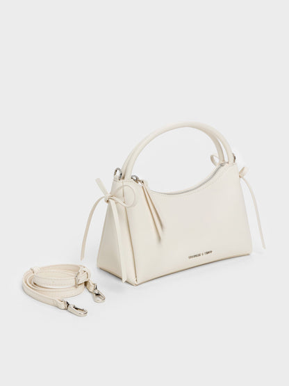 CHARLES & KEITH Sale | Hazel Bow Top Handle Bag - Cream