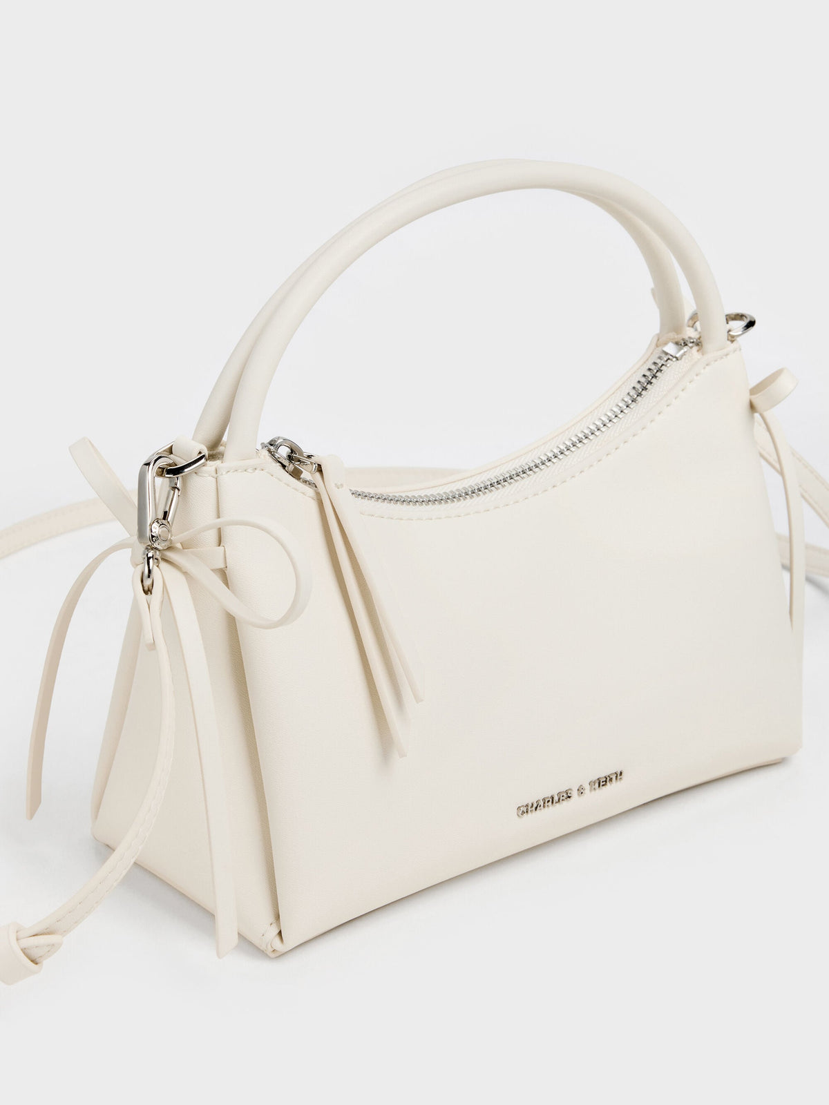 CHARLES & KEITH Sale | Hazel Bow Top Handle Bag - Cream