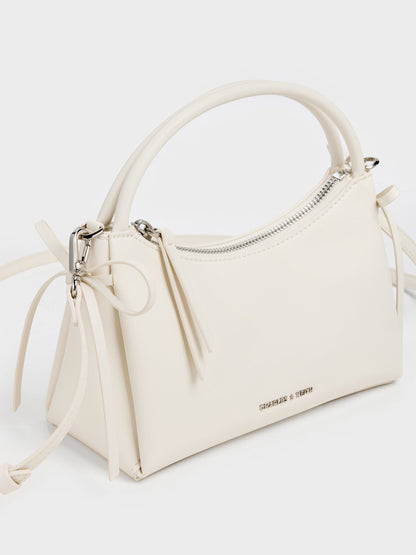 CHARLES & KEITH Sale | Hazel Bow Top Handle Bag - Cream
