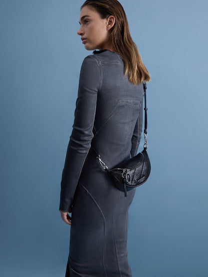 CHARLES & KEITH Trending | Philomena Half-Moon Crossbody Bag - Noir