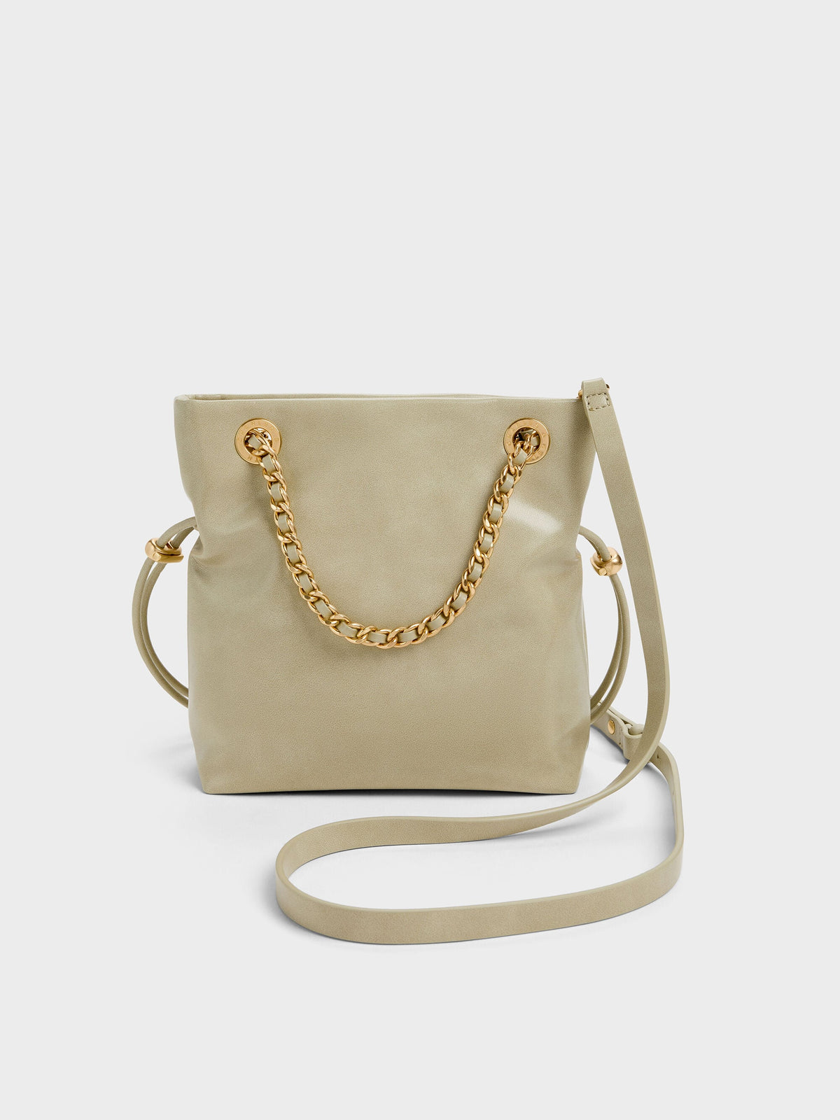 CHARLES & KEITH Discount | Arya Braided-Chain Crossbody Bag - Pale Olive