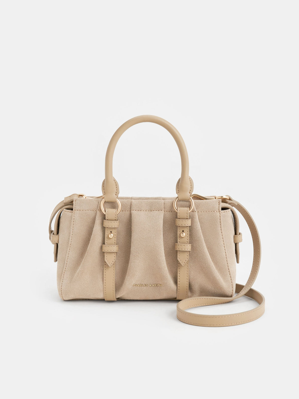 CHARLES & KEITH Latest | Britton Top Handle Tote Bag - Nutmeg Beige