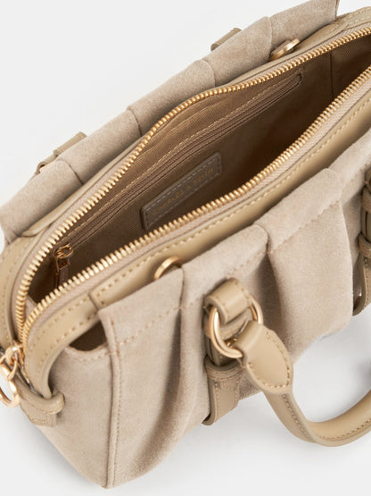 CHARLES & KEITH Latest | Britton Top Handle Tote Bag - Nutmeg Beige