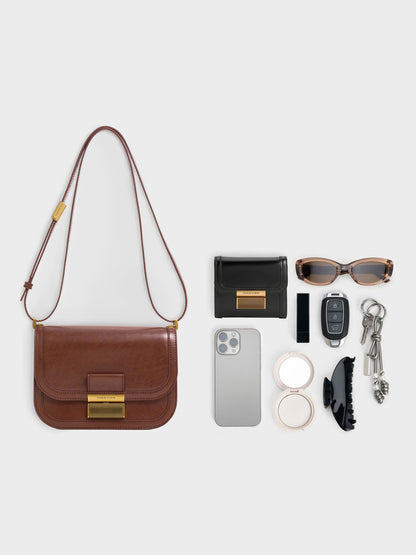 CHARLES & KEITH Premium | Charlot Bag - Dark Brown