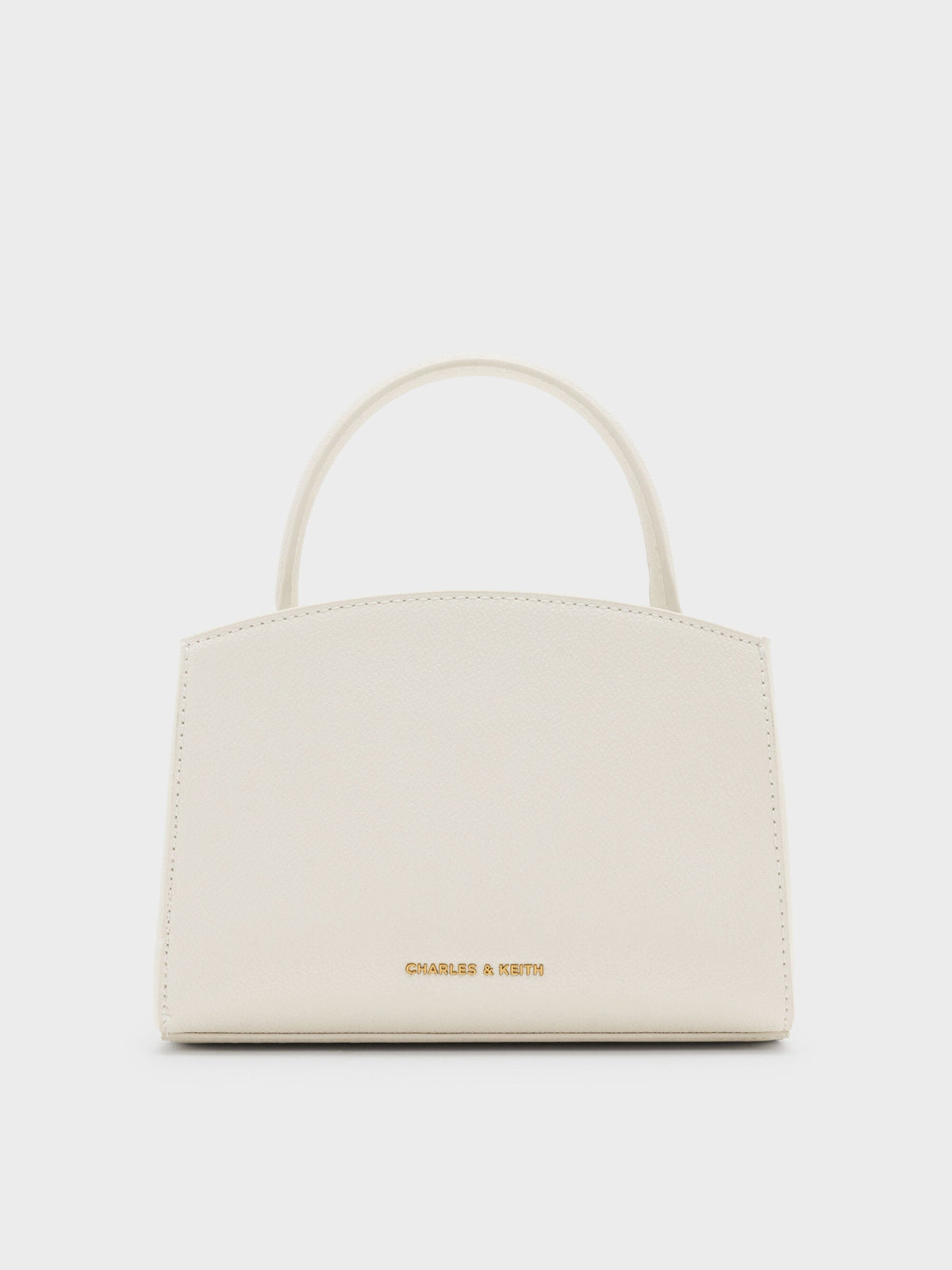 CHARLES & KEITH Classic | Aubrielle Belted Top Handle Bag - Cream