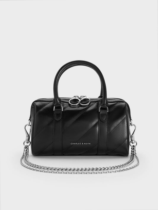 CHARLES & KEITH Everyday | Philomena Bowling Bag - Noir