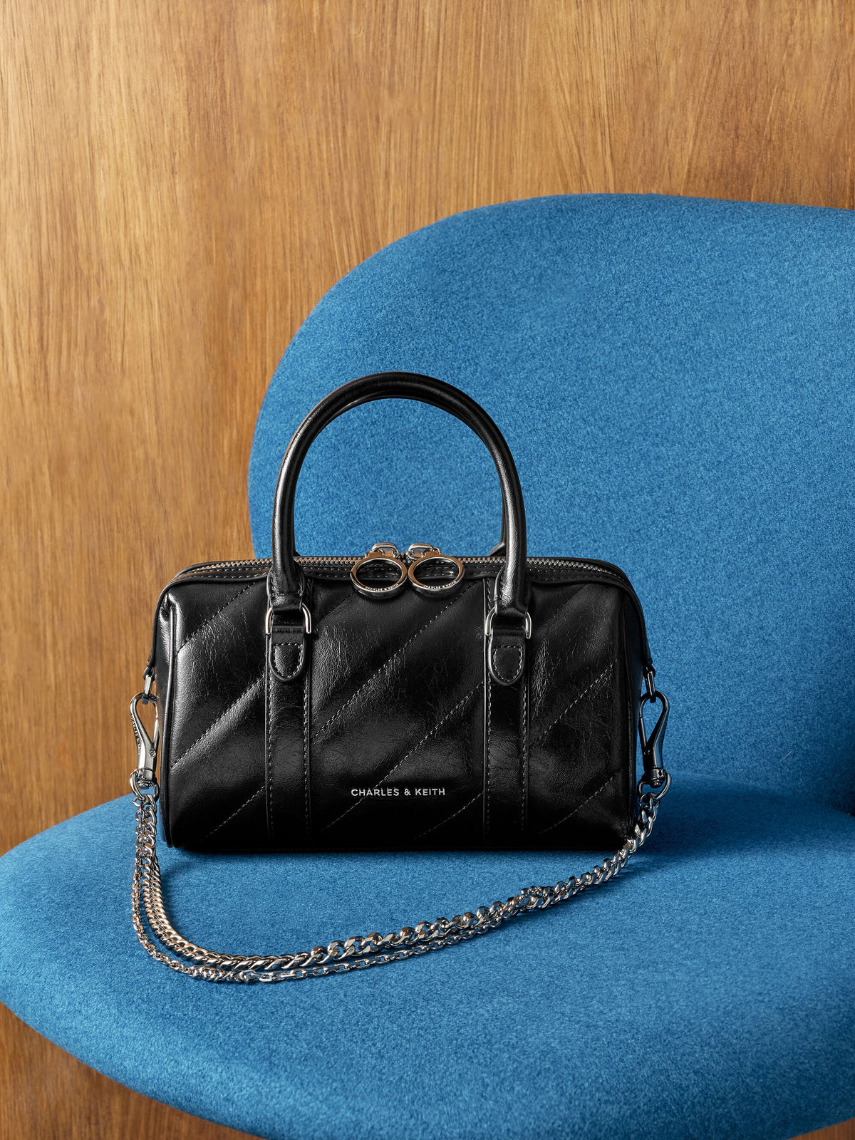 CHARLES & KEITH Everyday | Philomena Bowling Bag - Noir