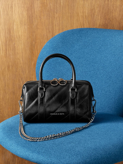 CHARLES & KEITH Everyday | Philomena Bowling Bag - Noir
