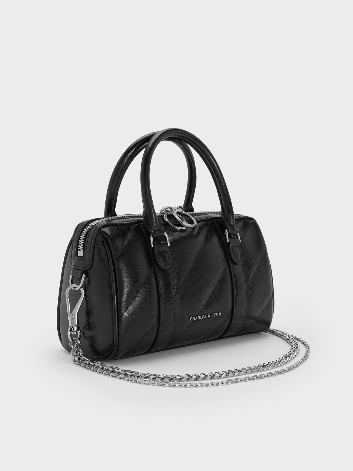 CHARLES & KEITH Everyday | Philomena Bowling Bag - Noir