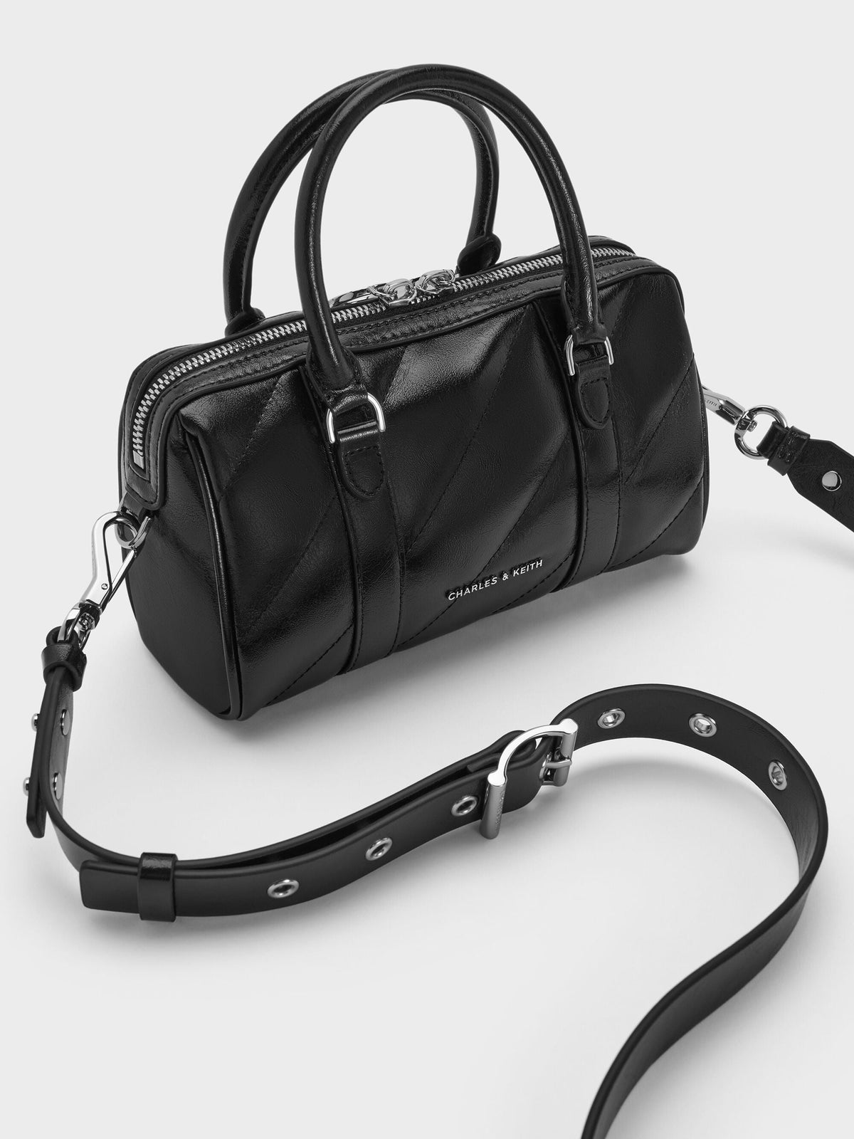 CHARLES & KEITH Everyday | Philomena Bowling Bag - Noir