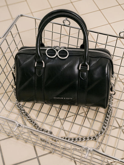CHARLES & KEITH Everyday | Philomena Bowling Bag - Noir