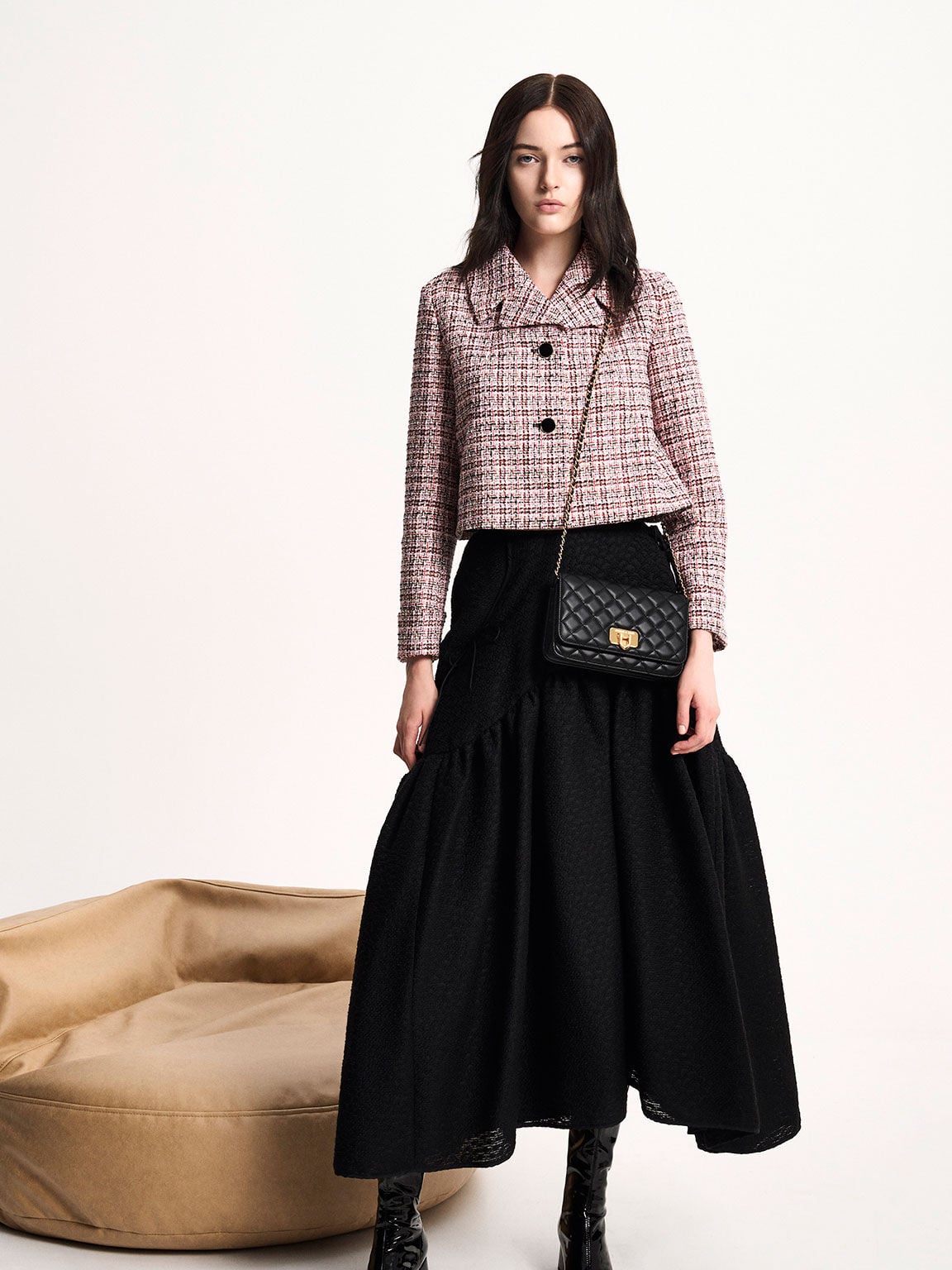 CHARLES & KEITH Best Price | Cressida Quilted Push-Lock Clutch - Black