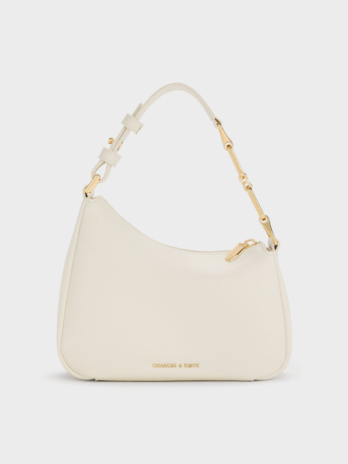 CHARLES & KEITH Value | Mini Agatha Chain-Strap Shoulder Bag - Cream