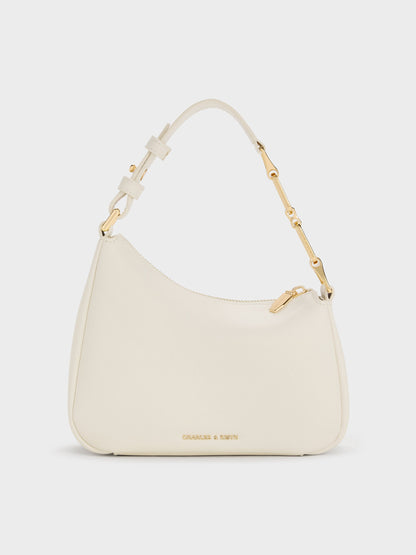 CHARLES & KEITH Value | Mini Agatha Chain-Strap Shoulder Bag - Cream